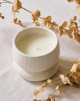 Textured Stone Candle | Ivory