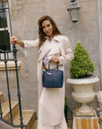 Amelie 2 Piece Top Handle Bag - Deep Navy