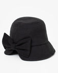 Bow Cloche Hat - Black