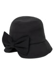 Bow Cloche Hat - Black