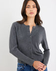 Charcoal Crewneck Cardigan
