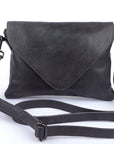 In Leather Swoon charcoal black