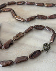 Biwa Bronze Pearl Necklace