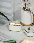 Cherie Ceramic Dish candle - Smoked Pistachio