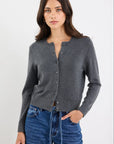 Charcoal Crewneck Cardigan