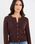 Chocolate Crewneck Cardigan