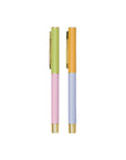 Colour Block Ballpoint Pen Set - Lilac + Cornflower