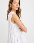 Context Ivory Linen Relaxed Sleeveless Top