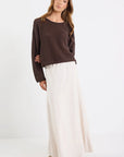 Dawn Chocolate Crochet Knit Jumper