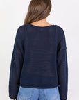 Dawn Ink Crochet Knit Jumper