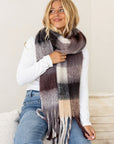 Wrap Scarf - Check | Cream Chocolate
