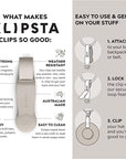 Klipsta Magnetic Hat Clip - Stone