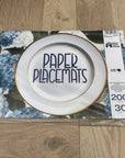 Paper Placemats (30 Sheets) - Cream + Gold Stripe
