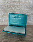 Leather Card Wallet - Jed | Aqua