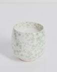 Green splash glazed candle