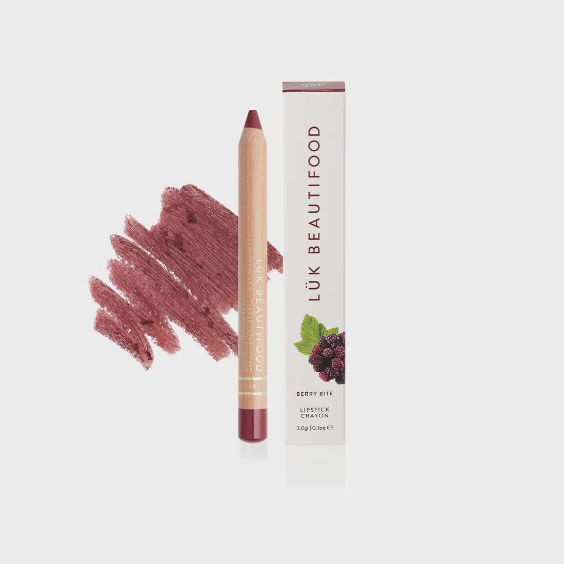 Natural Lipstick Crayon in Berry Bite