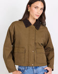 Newcomer Barn Cord Collar Jacket - Mocha