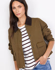 Newcomer Barn Cord Collar Jacket - Mocha