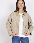 Newcomer Barn Cord Collar Jacket - Taupe