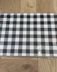 Paper Placemats (30 Sheets) - Black + White Check