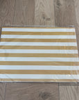 Paper Placemats (30 Sheets) - Cream + Gold Stripe