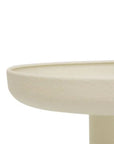 Pedestal Metal Textured Bowl - Beige