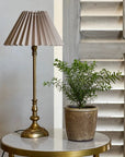 Pleated Linen Shade - 26cmD | Taupe