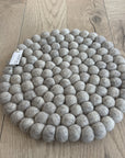 Felt Ball Pot Stand - Oatmeal