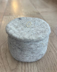 Felt Pots with lid - Oatmeal
