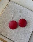 Earrings - Comet Drops love fool RED