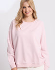 Stella + Gemma Classic Embroidered Sweater - Pink Tulle