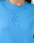SGSW8274-5 azure sweater logo
