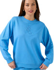 Stella + Gemma Essential Sweater - Azure S+G Logo