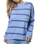 Newport Relaxed Crew Sweater - Cornflower