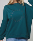 Newport Relaxed Crew Sweater - Teal