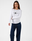 Stella + Gemma Long Sleeve Tee - Grunge Heart | White