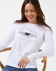 Stella + Gemma Long Sleeve Tee - Grunge Heart | White