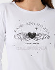 Stella + Gemma Long Sleeve Tee - Grunge Heart | White