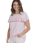 CLASSIC TEE ICON STRIPE - BALLET