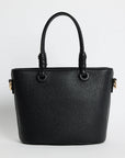 Siena Black PU Leather Small Knot Top Handle Bag