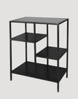 French Country Staggered Iron Console - Black | Small