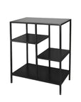 French Country Staggered Iron Console - Black | Small