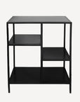 French Country Staggered Iron Console - Black | Small