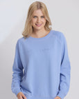 Stella + Gemma Classic Embroidered Sweater - Sky