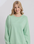 Stella + Gemma Classic Embroidered Sweater - Snifter Green