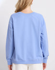 Stella + Gemma Classic Embroidered Sweater - Sky