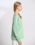 Stella + Gemma Classic Embroidered Sweater - Snifter Green