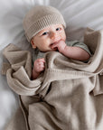 Baby Blanket - 100% Wool Knit | Stone Taupe
