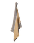French Country Teatowel - Striped Sides Curry