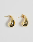 Earrings - Tear Drop Gold Stud